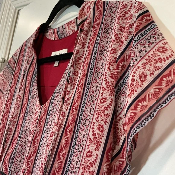 Knox Rose Red Patterned Dress With Tassels - Picture 3 of 6